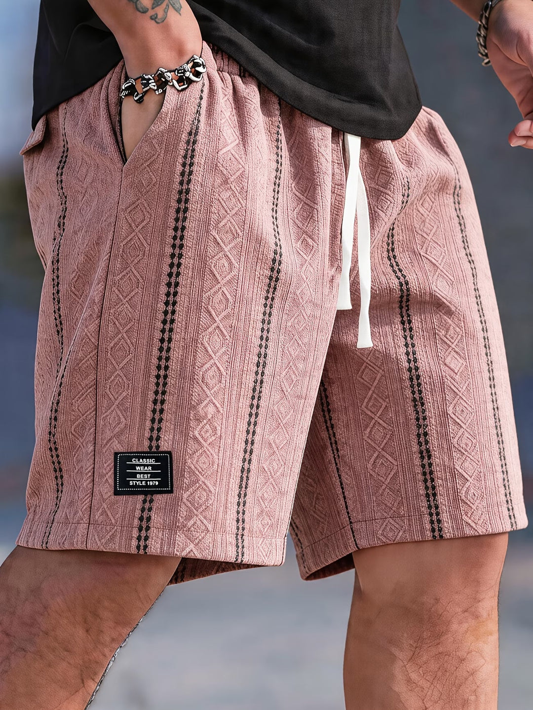 Marc | Short Texturé à Motif Géométrique