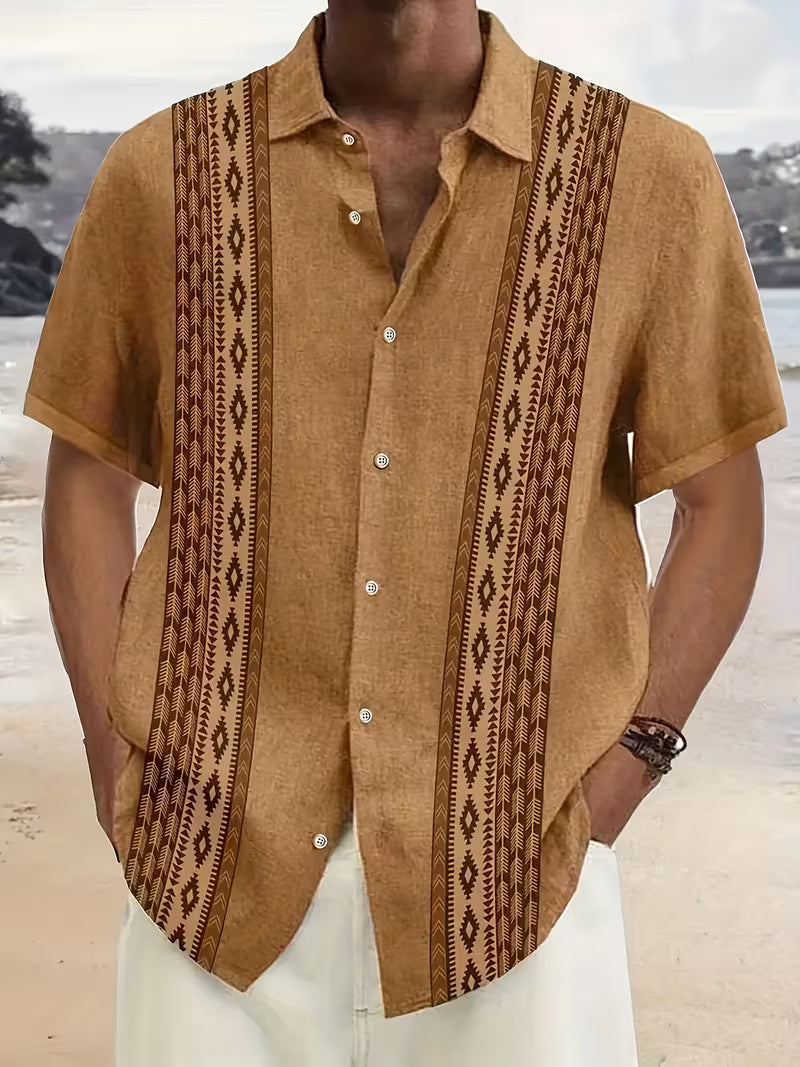 Gaspard | Chemise à Motif Géométrique Élégante