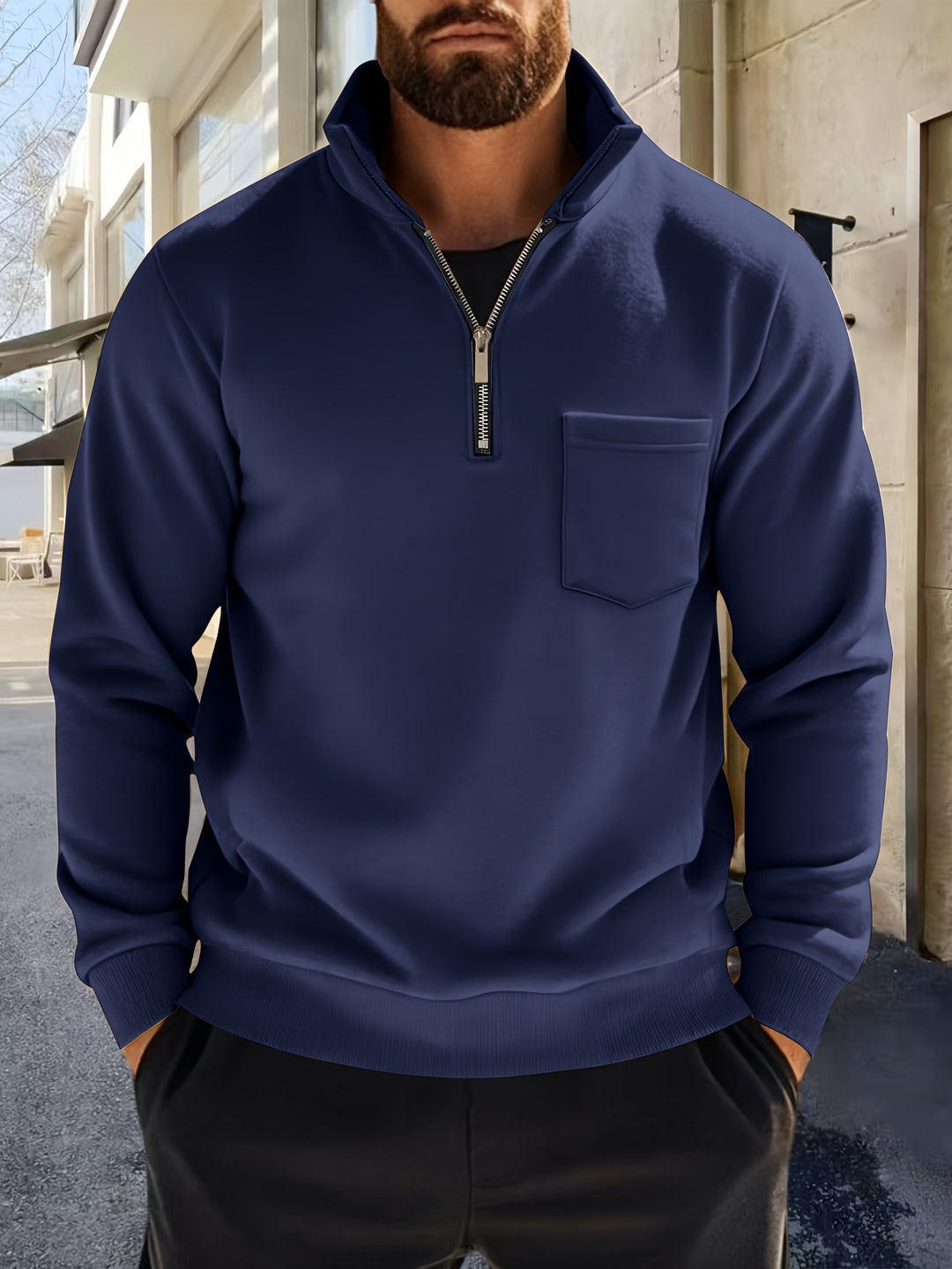 Laurent | Sweat Col Zippé Élégant
