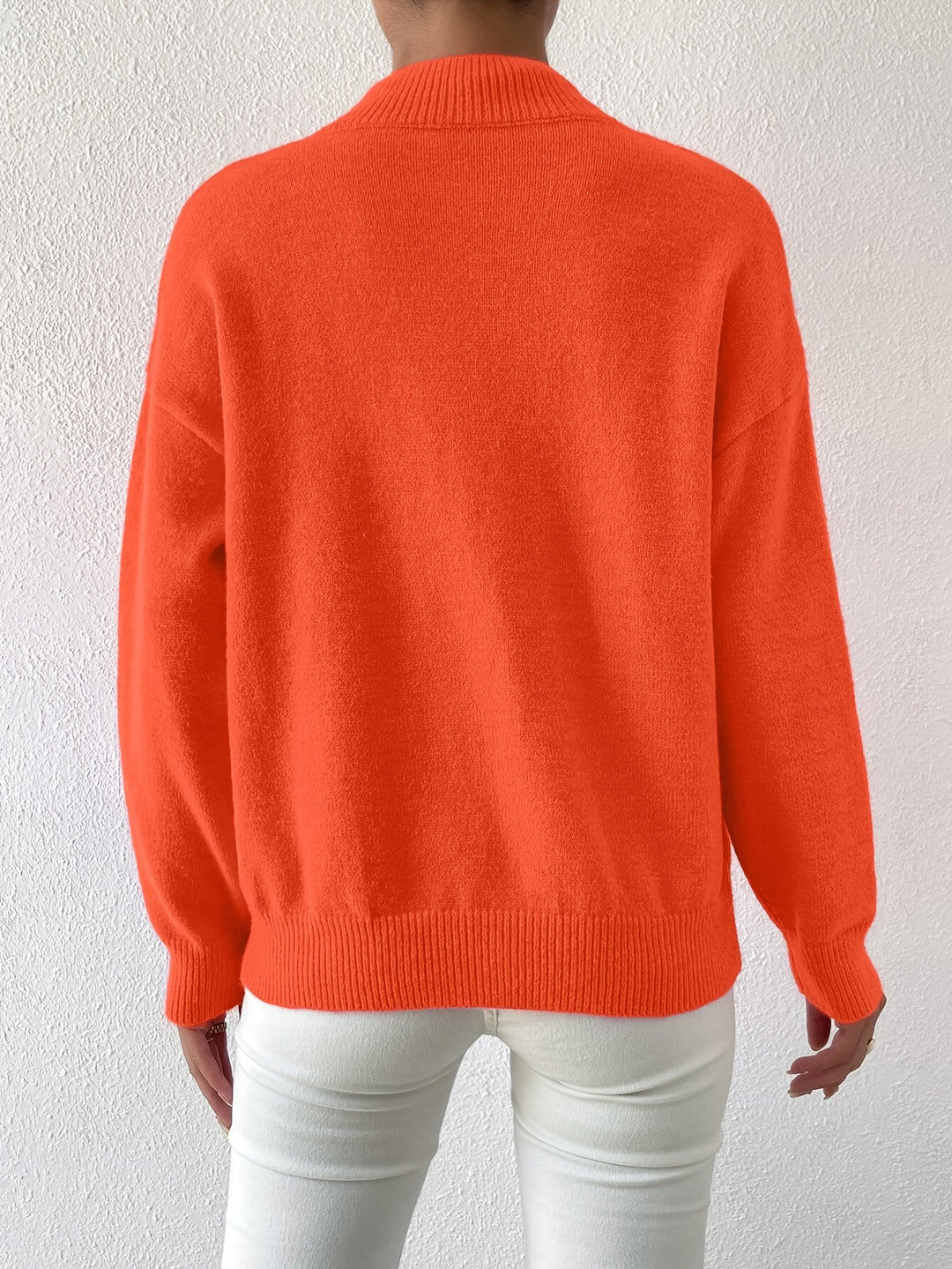 Geneviève | Pull Élégant Col Montant Épaules Tombantes
