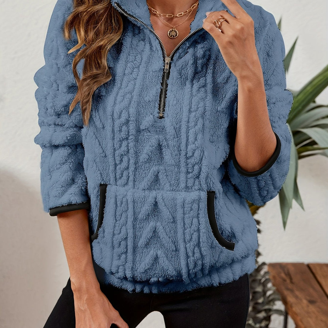 Faustine | Pull Texturé Col Zippé