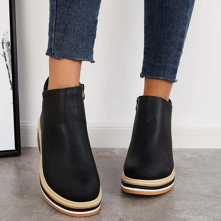 Oriane | Bottines Élégantes à Semelle Plateforme