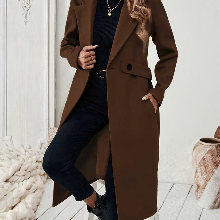Cécile | Manteau Long Ceinturé Élégant