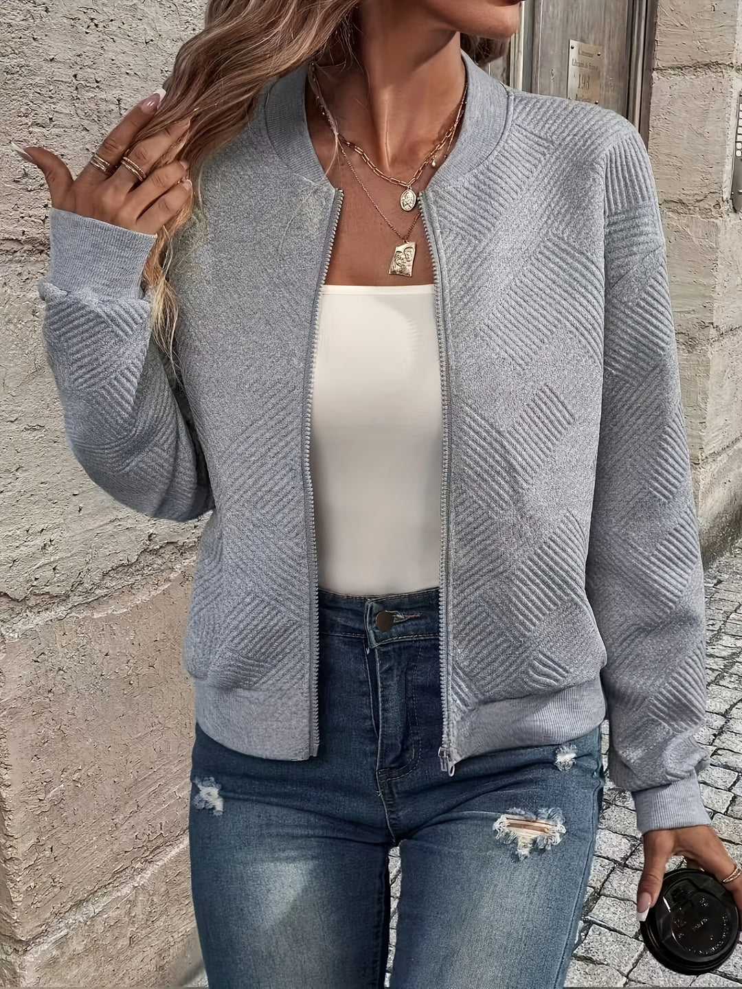 Charlotte | Veste Zippée Texturée