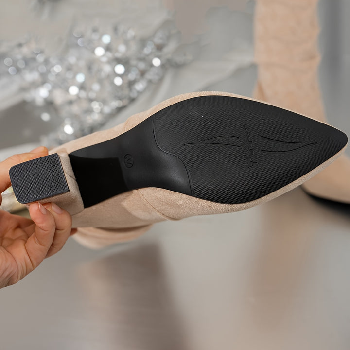 Albane | Bottes Hautes Drapées à Talon