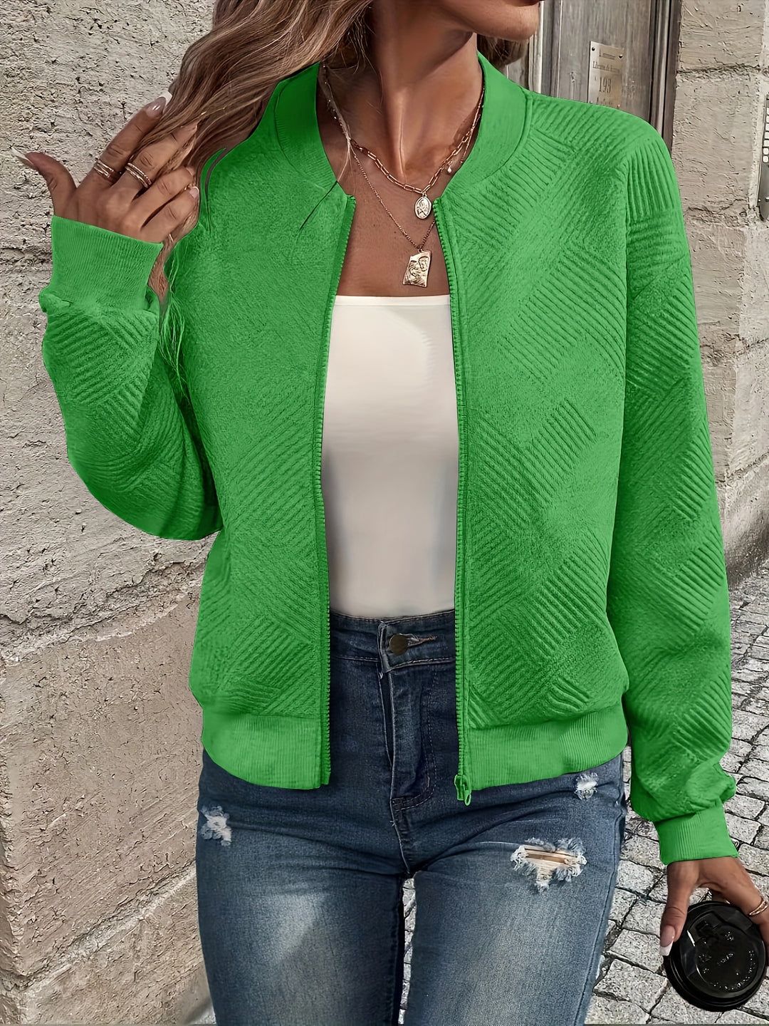 Charlotte | Veste Zippée Texturée