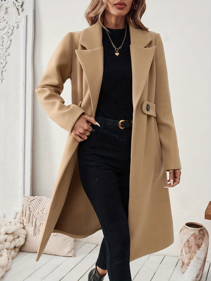 Cécile | Manteau Long Ceinturé Élégant