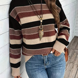 Béatrice | Pull Rayé Col Rond Coupe Ample