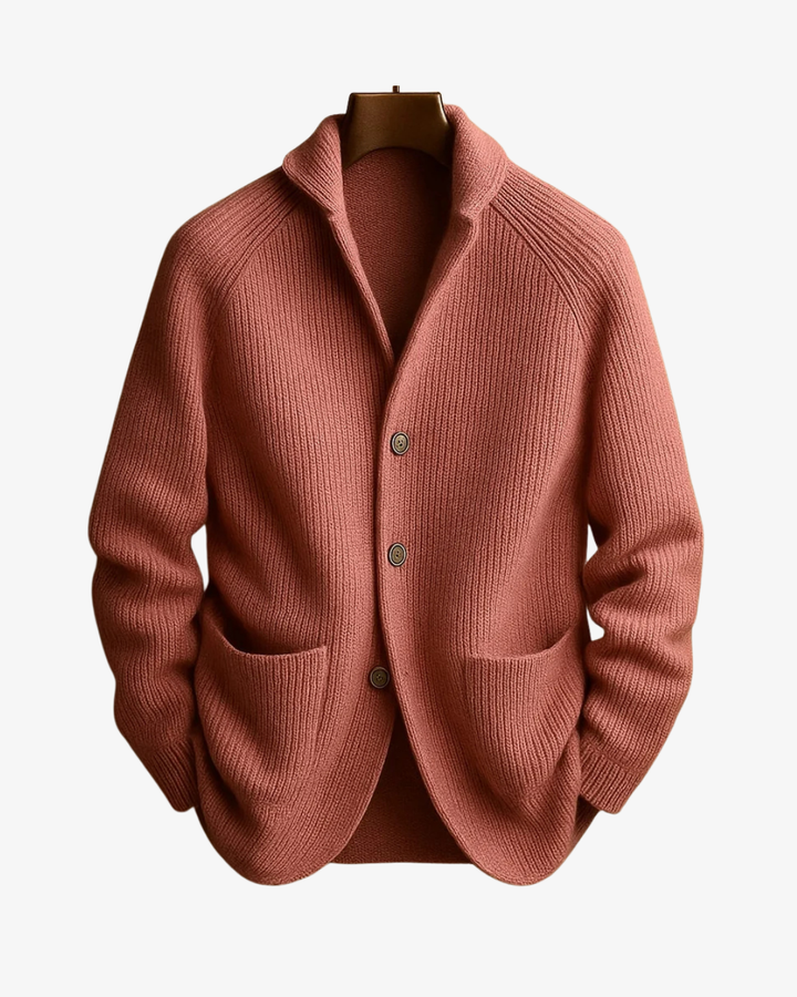 Antoine | Cardigan Boutonné à Col Montant