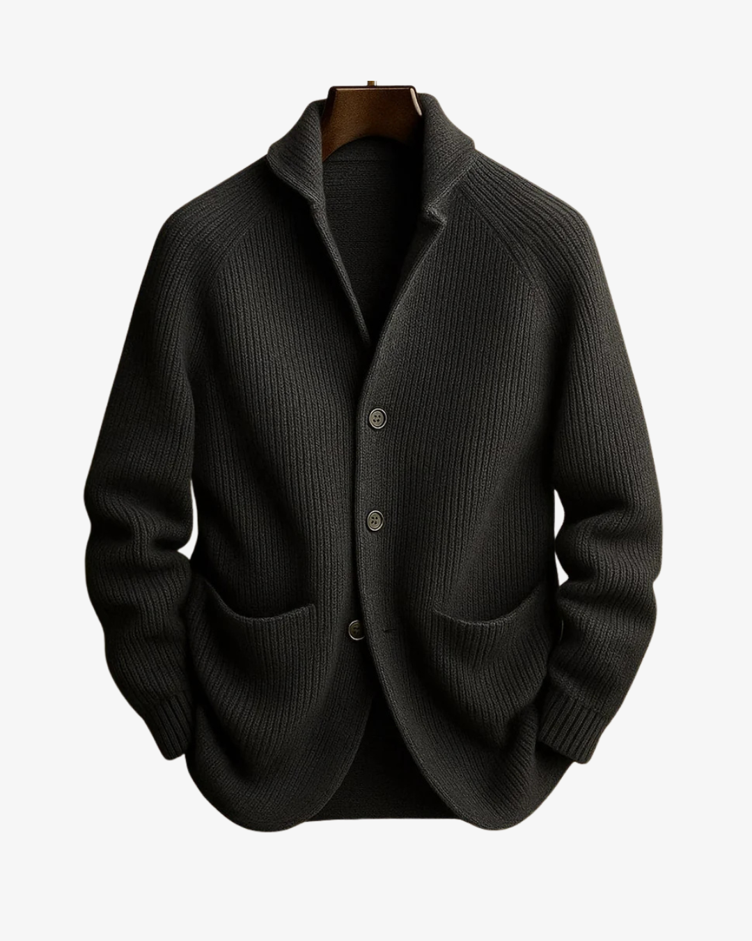 Antoine | Cardigan Boutonné à Col Montant