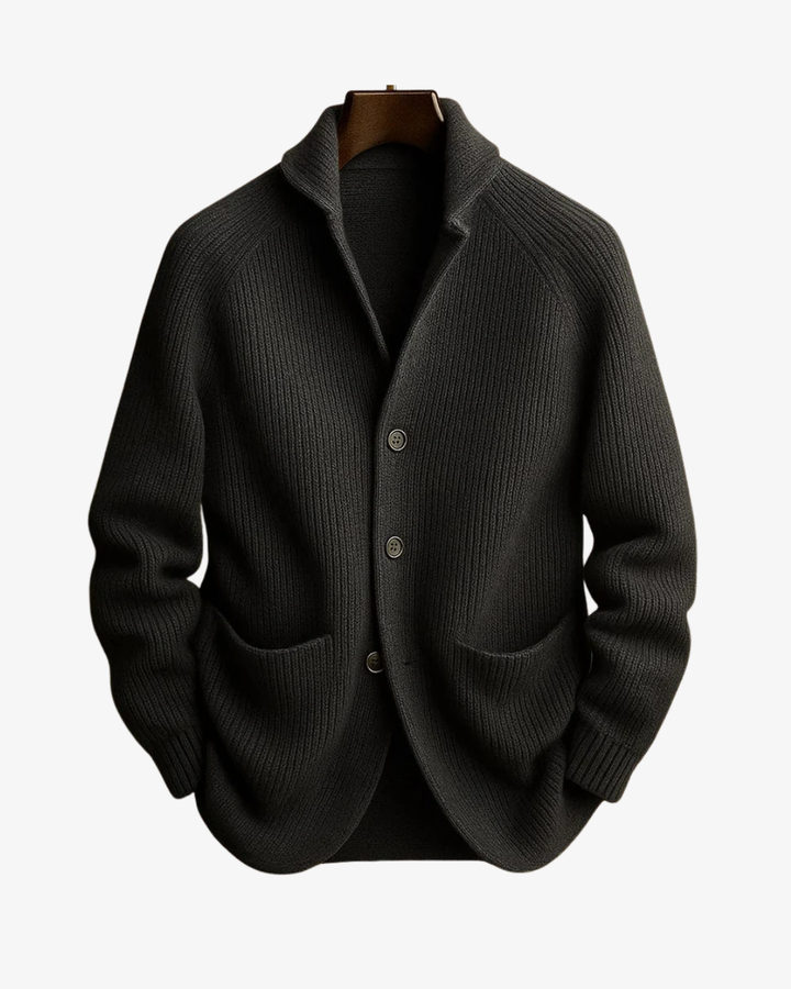 Antoine | Cardigan Boutonné à Col Montant