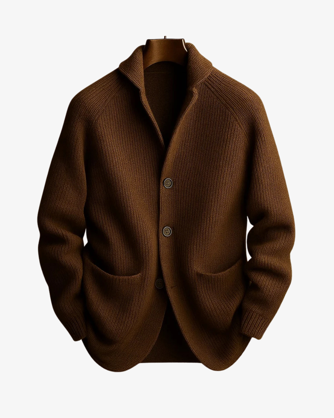 Antoine | Cardigan Boutonné à Col Montant