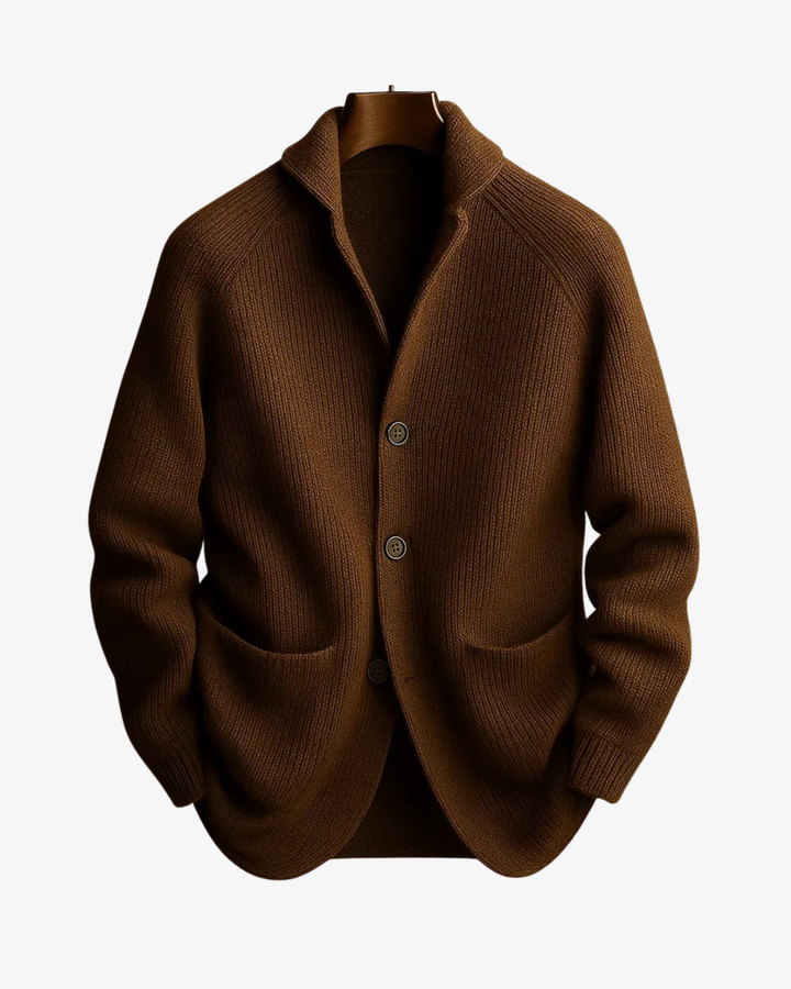 Antoine | Cardigan Boutonné à Col Montant