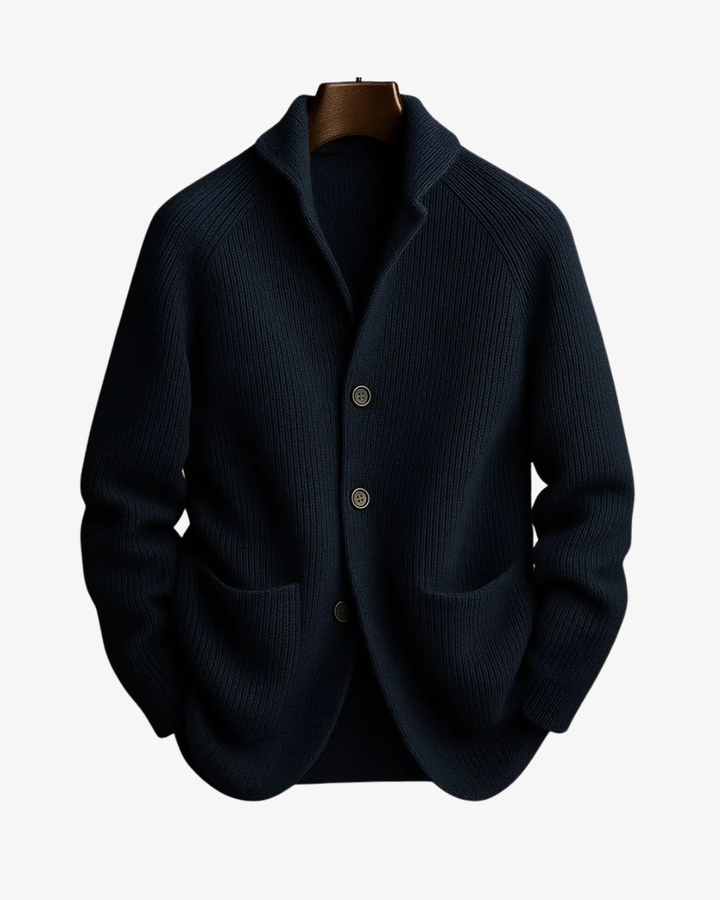 Antoine | Cardigan Boutonné à Col Montant