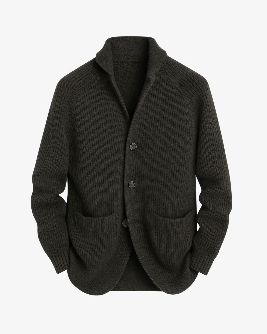 Antoine | Cardigan Boutonné à Col Montant