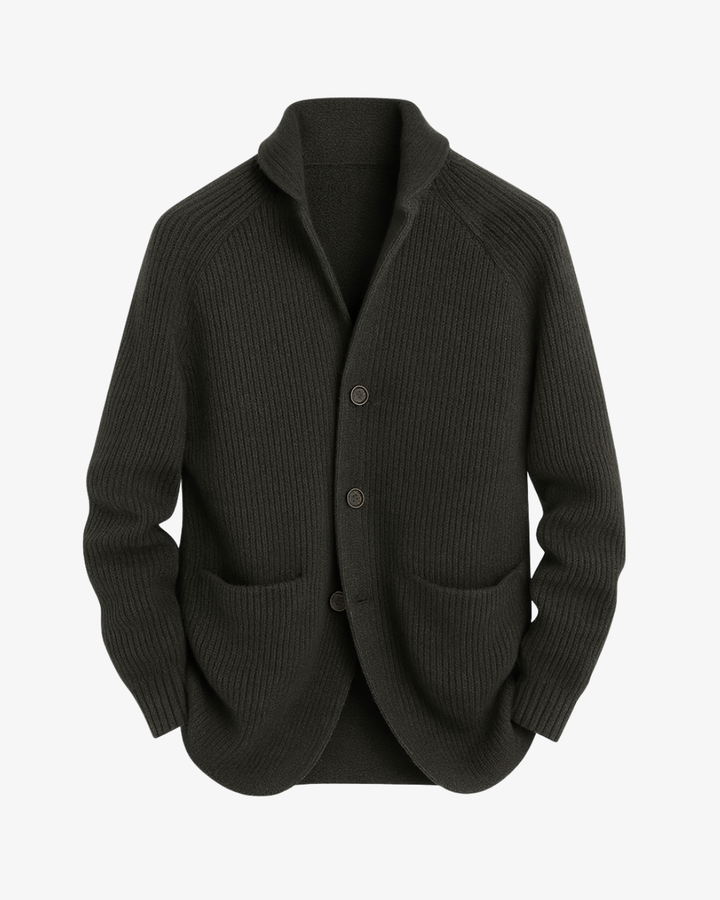 Antoine | Cardigan Boutonné à Col Montant
