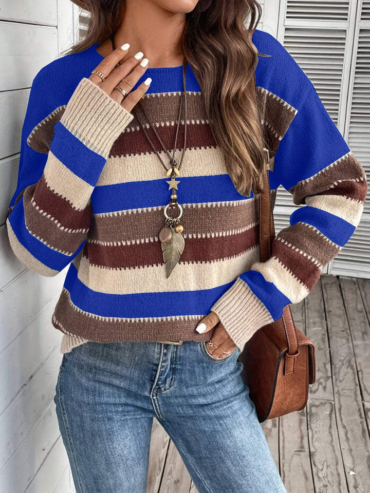 Béatrice | Pull Rayé Col Rond Coupe Ample