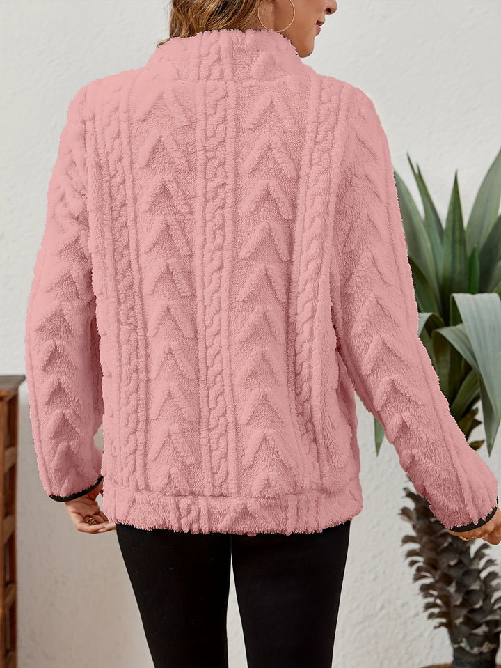 Faustine | Pull Texturé Col Zippé