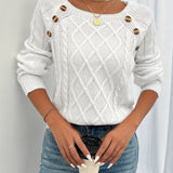 Margaux | Pull Torsadé à Boutons