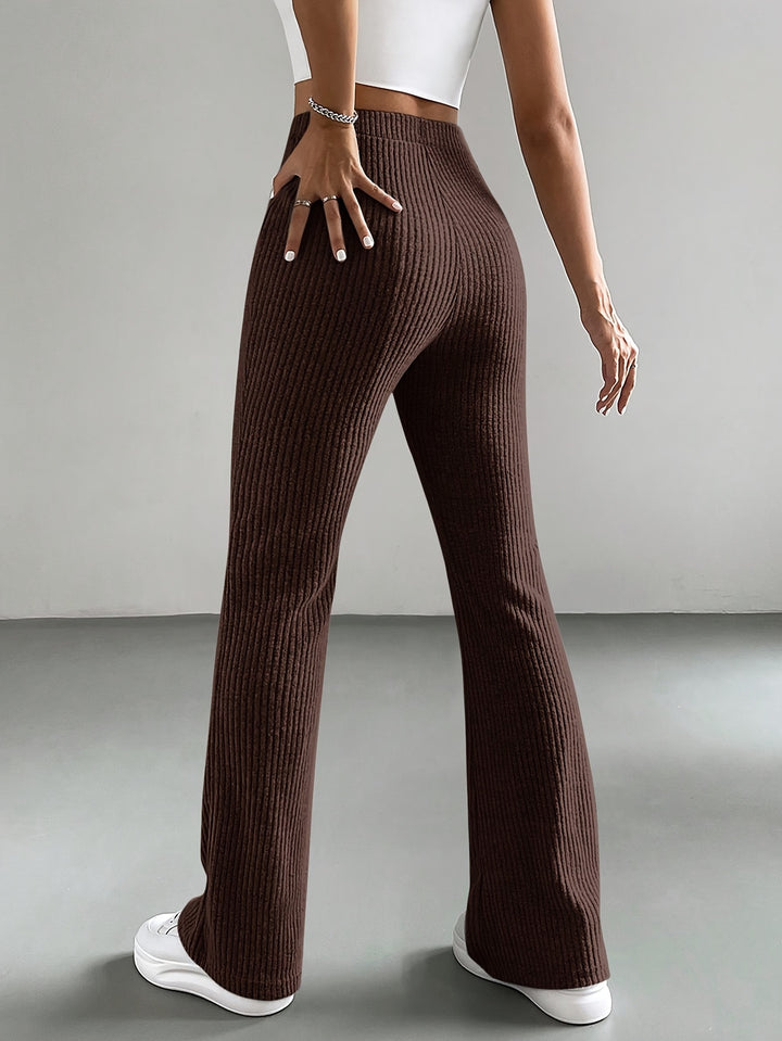 Ophélie | Pantalon Fluide Taille Haute Évasé