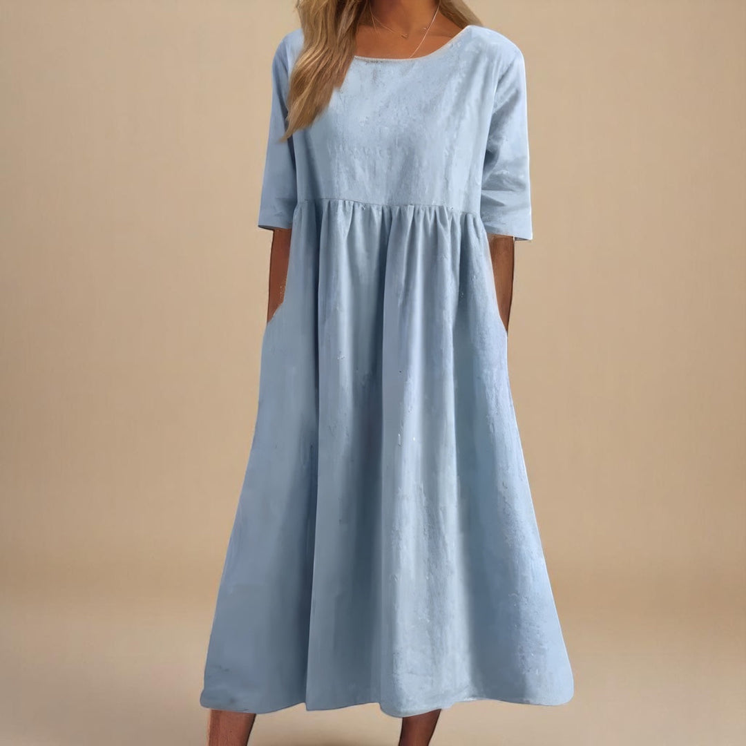Sandrine | Robe Ample Manches Courtes
