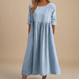 Sandrine | Robe Ample Manches Courtes