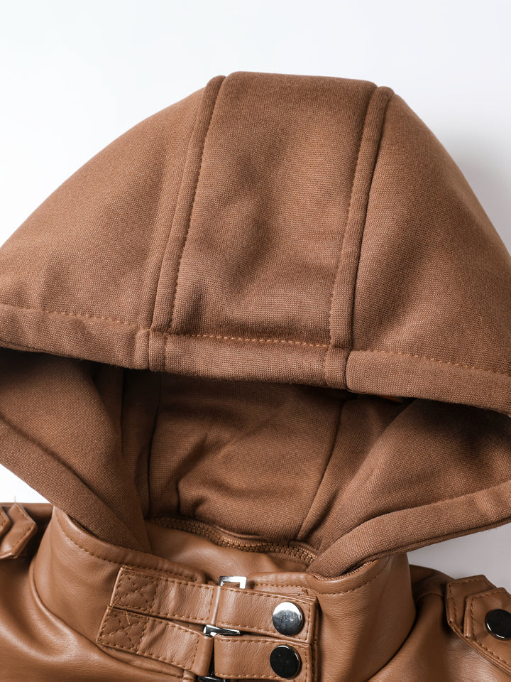 Ludivine | Veste Motard à Capuche Amovible