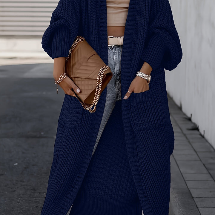 Yvette | Gilet Long Côtelé à Poches