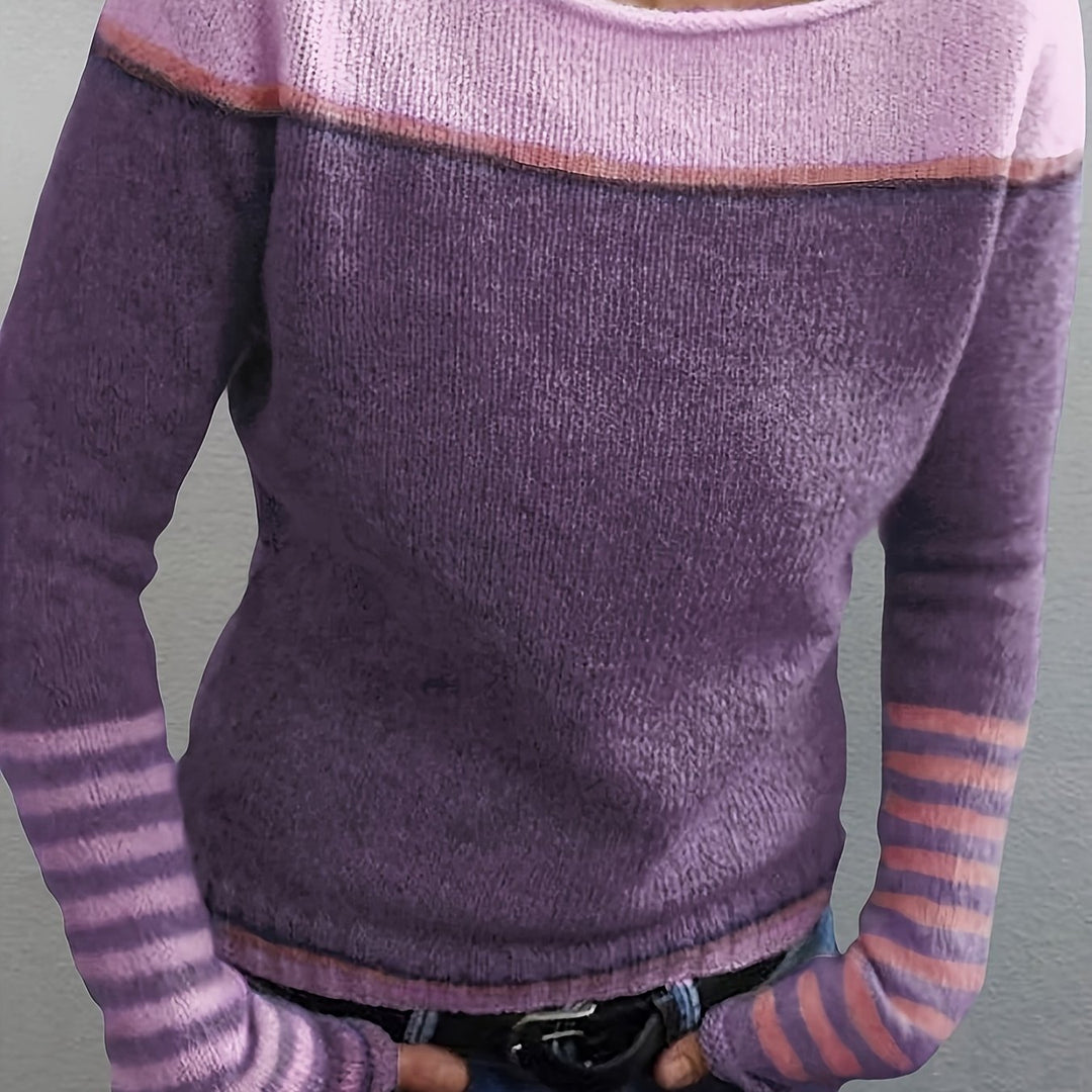 Amandine | Pull Color-Block à Manches Longues