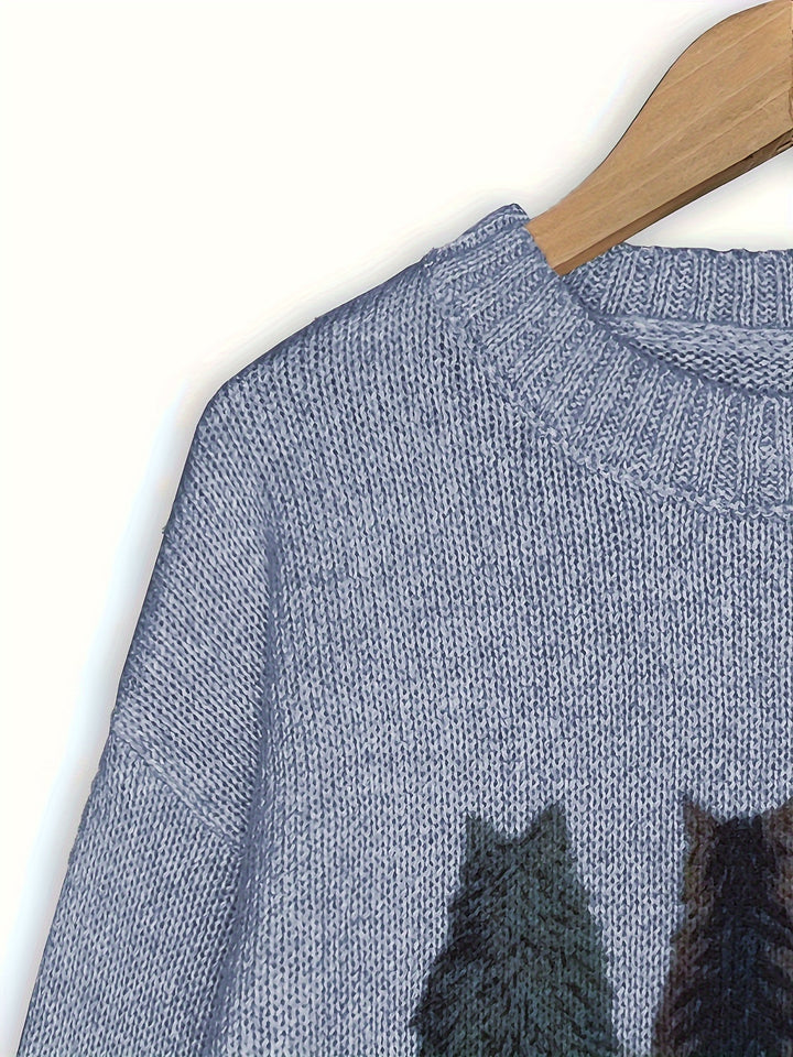 Clarisse | Pull Chaleureux à Imprimé Chats
