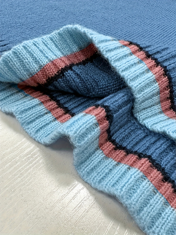 Amandine | Pull Color-Block à Manches Longues