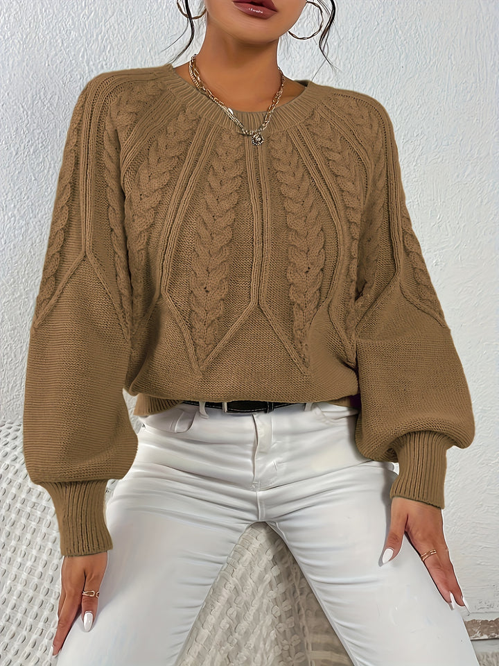 Éloïse | Pull Torsadé à Col Rond