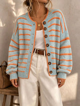 Mireille | Gilet Rayé Boutonné