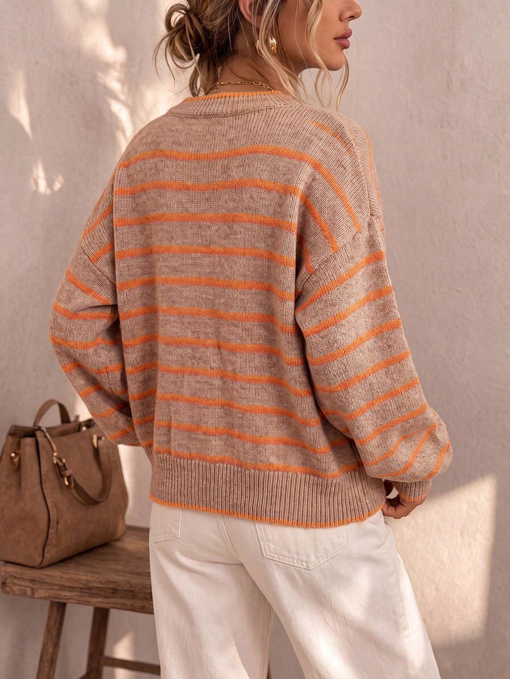 Mireille | Gilet Rayé Boutonné