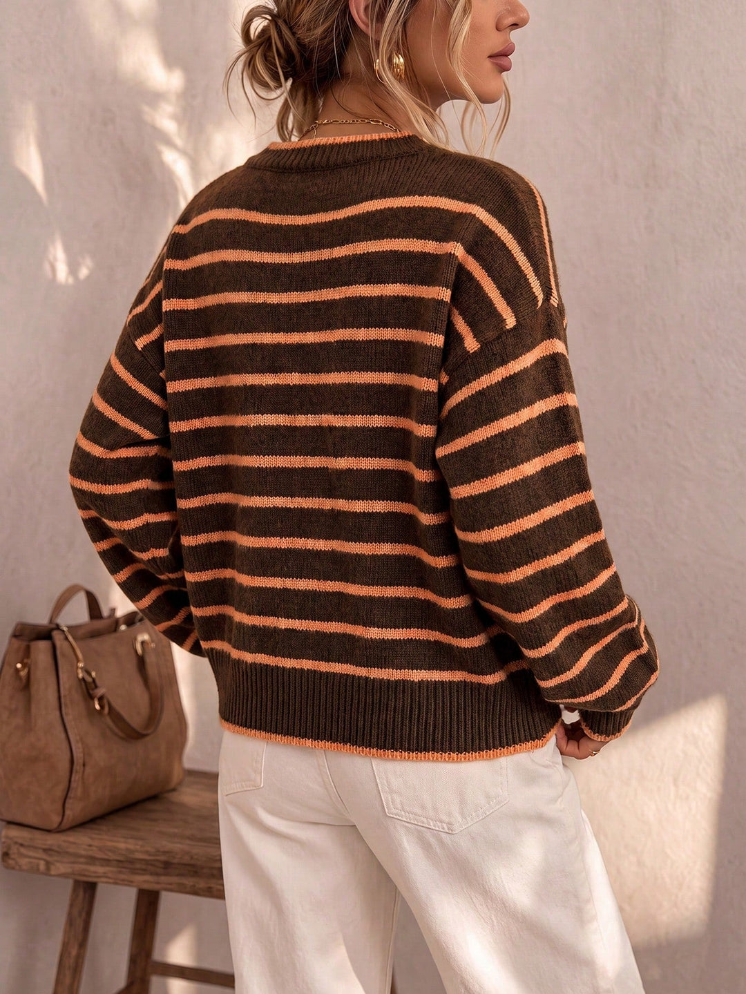Mireille | Gilet Rayé Boutonné