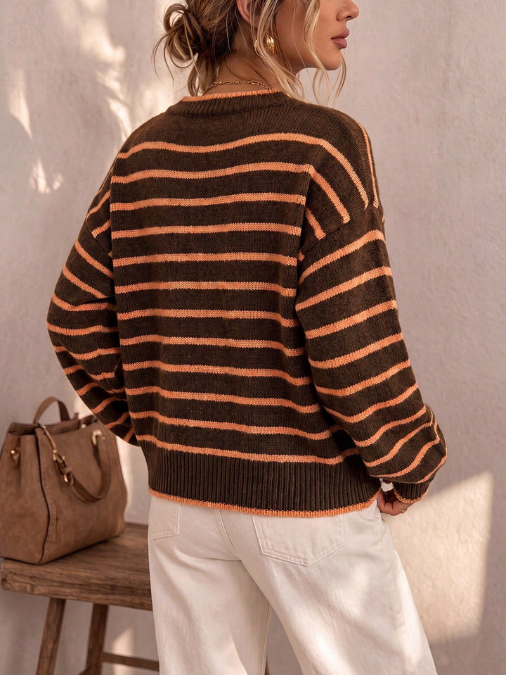Mireille | Gilet Rayé Boutonné
