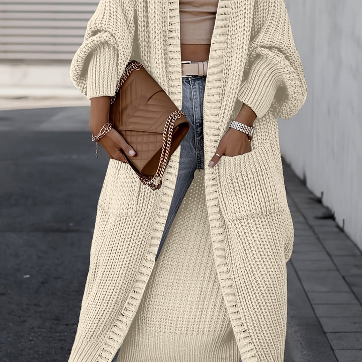 Yvette | Gilet Long Côtelé à Poches