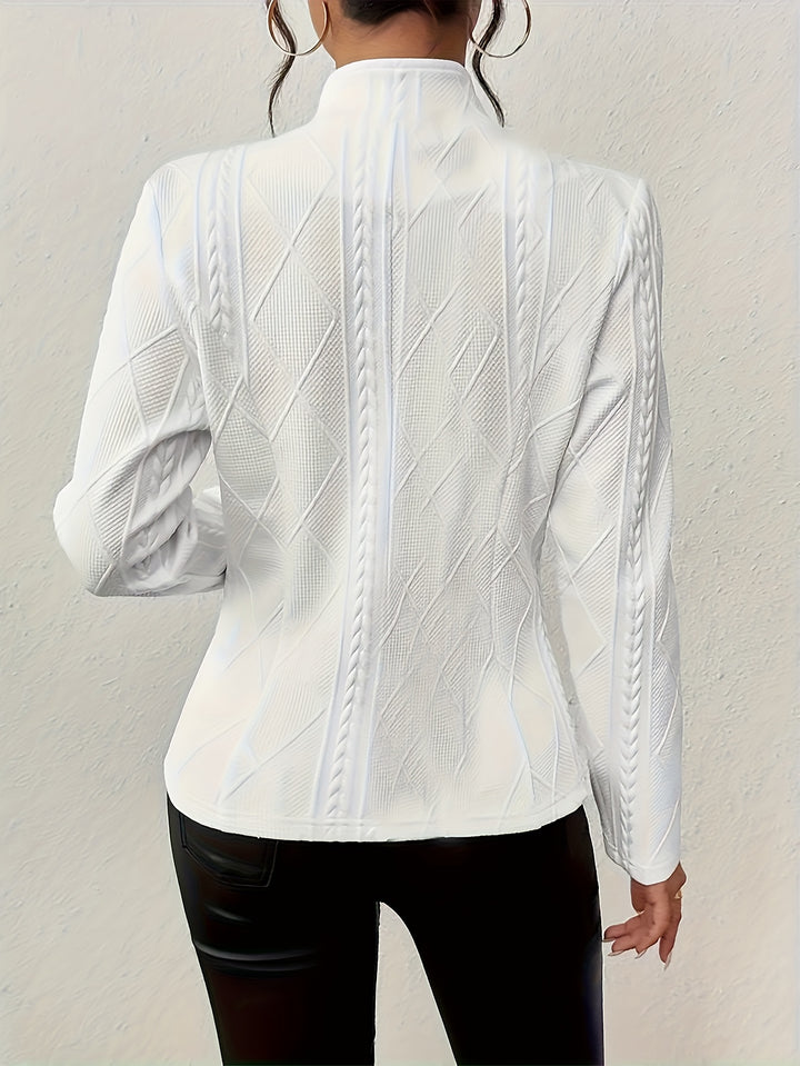 Ghislaine | Veste Texturée Cintrée à Boutons
