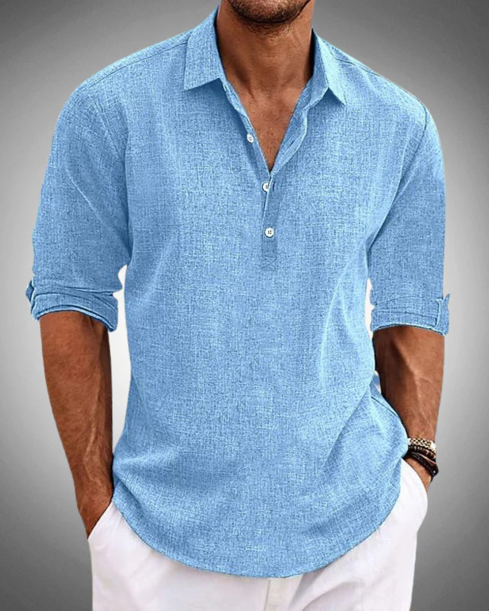 Étienne | Chemise Décontractée à Col Ouvert