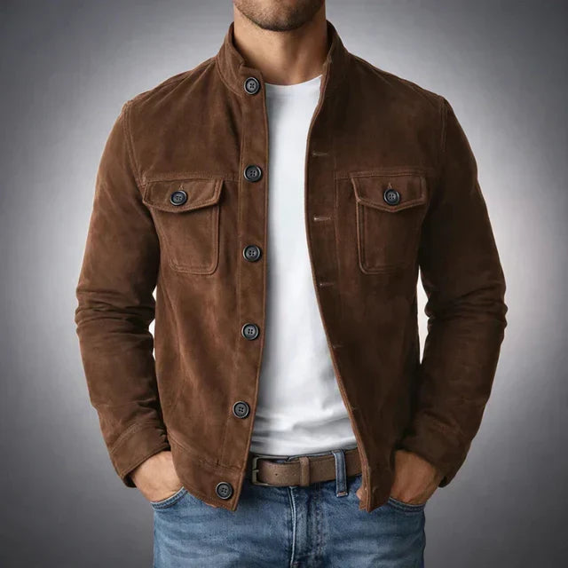 Benoît | Veste Boutonnée à Col Montant