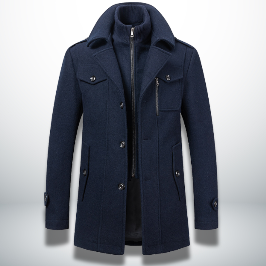 Ludovic | Manteau d'Hiver Élégant à Double Col