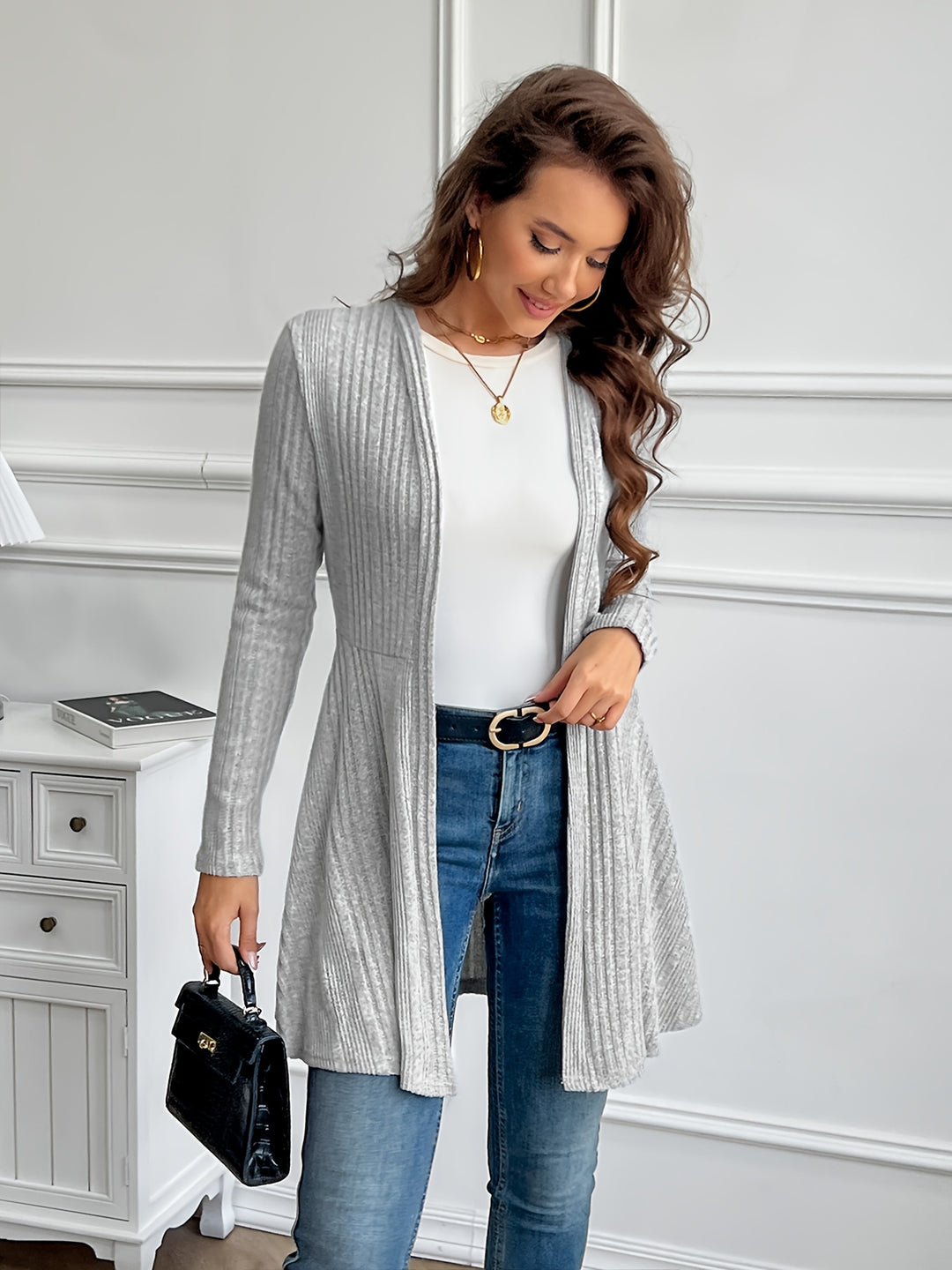 Valentine | Gilet Long Nervuré
