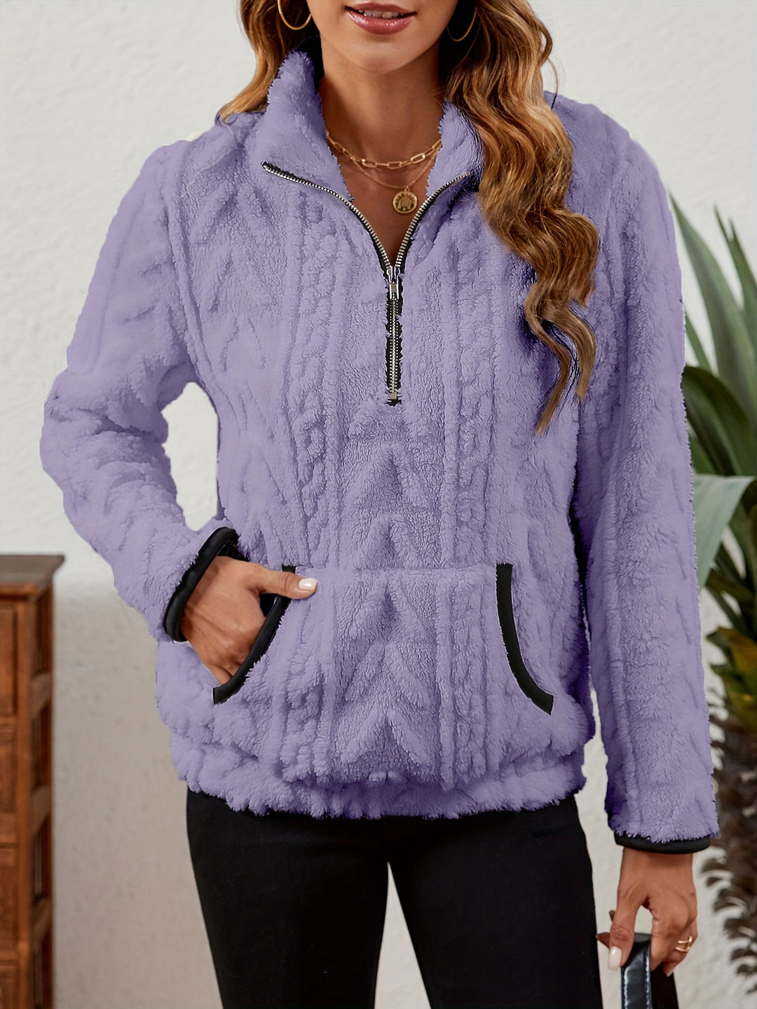 Faustine | Pull Texturé Col Zippé