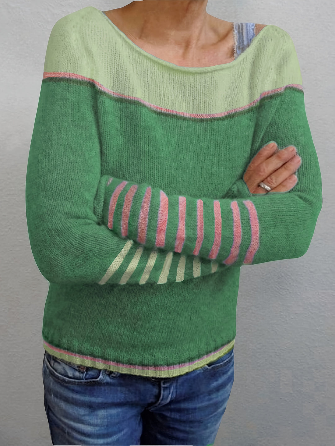 Amandine | Pull Color-Block à Manches Longues