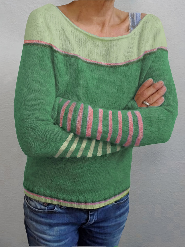 Amandine | Pull Color-Block à Manches Longues