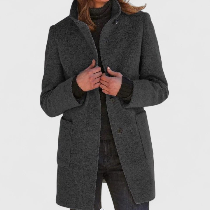 Clarisse | Manteau Élégant à Col Montant
