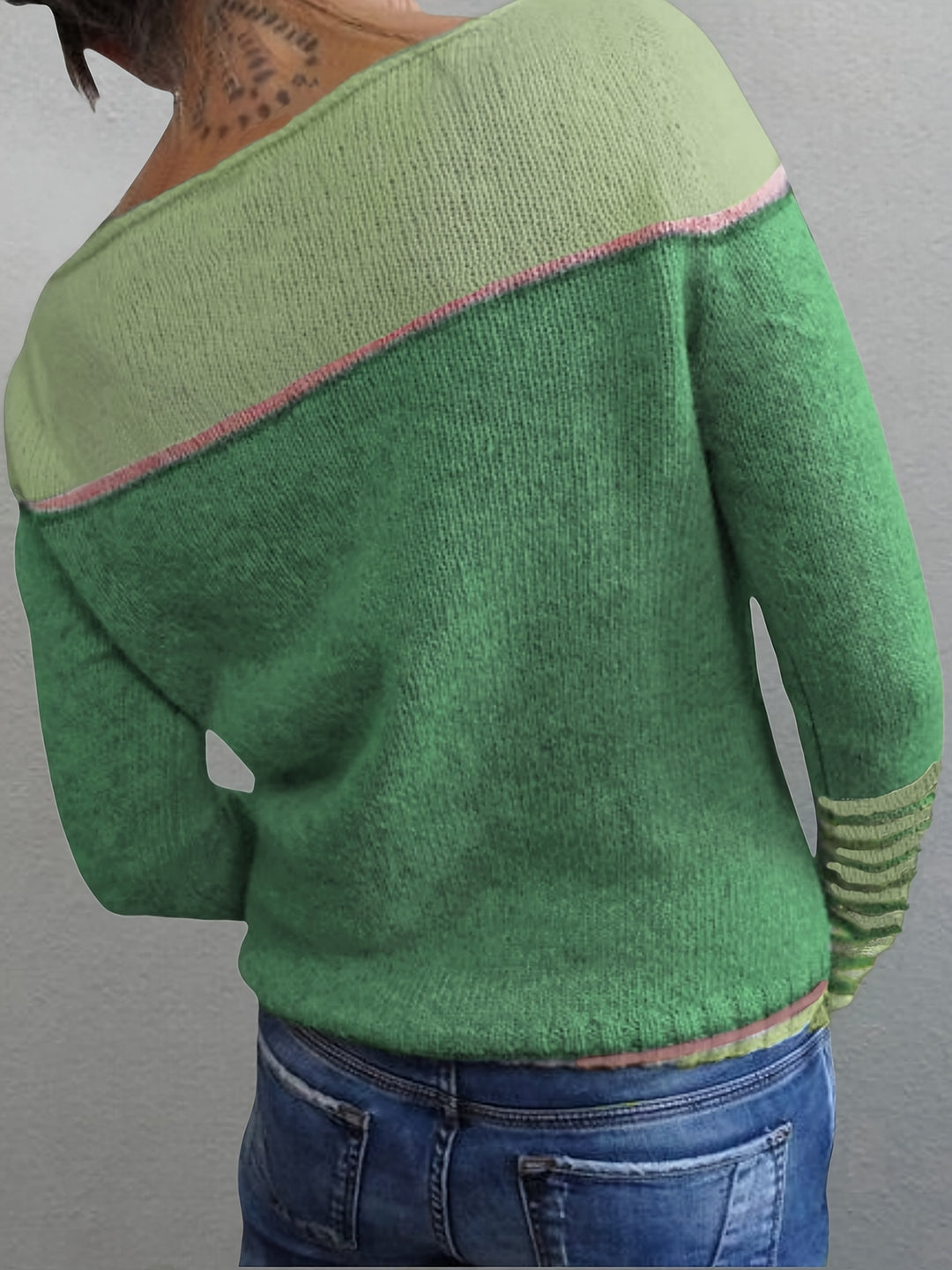 Amandine | Pull Color-Block à Manches Longues