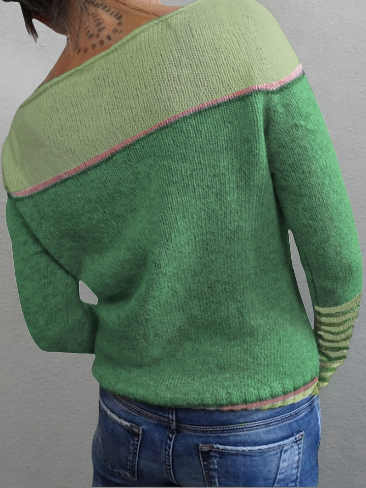 Amandine | Pull Color-Block à Manches Longues