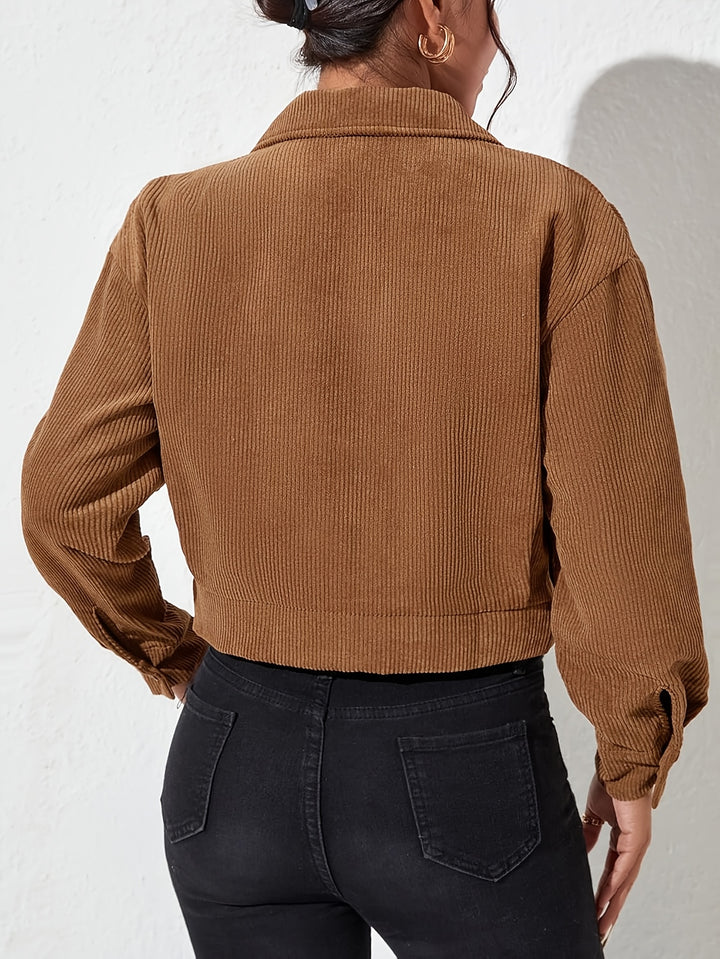Léa | Veste Courte Boutonnée à Col