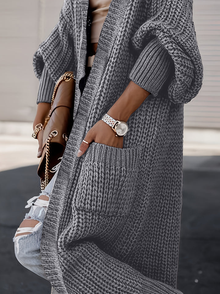 Yvette | Gilet Long Côtelé à Poches